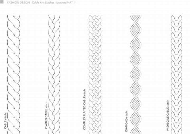 Cable Knit Pattern Drawing