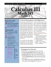 Calculus Iii Course Catalog Vector Calculus
