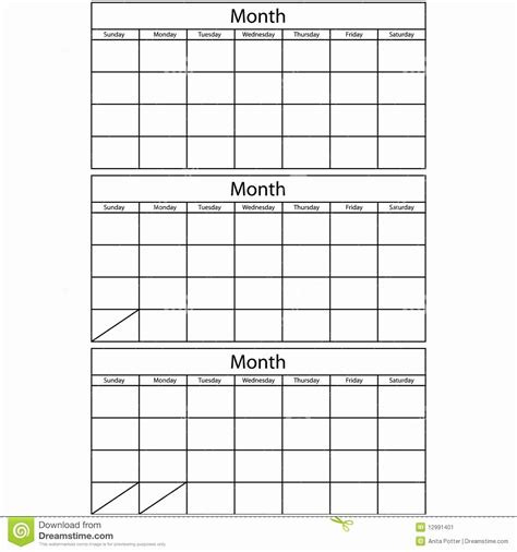 Calendar 3 Month Printable