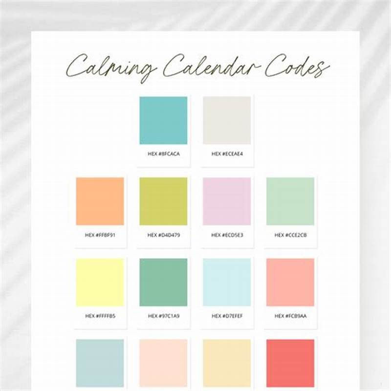 Calendar Color Code Ideas