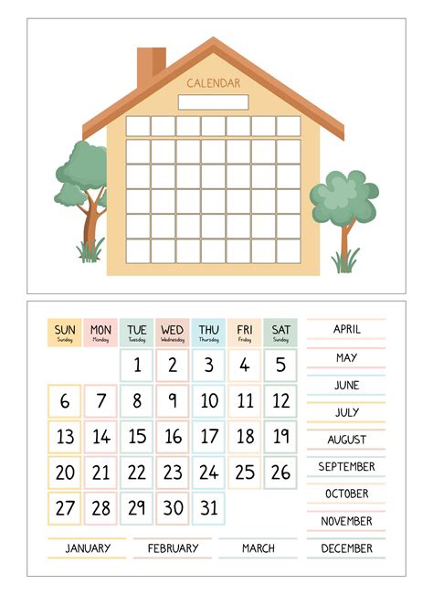 Calendar Preschool Printables