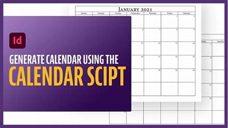 Calendar Wizard Script For Indesign