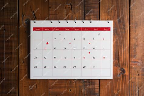Calendar with highlighted dates