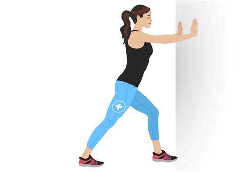 Calf stretch against wall