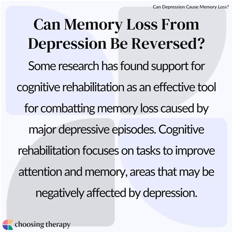 Can memory problems be reversed