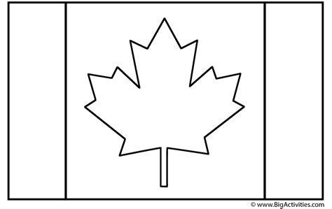 Canada Flag Printable Coloring Page
