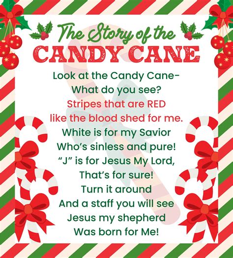 Candy Cane Christmas Story Printable