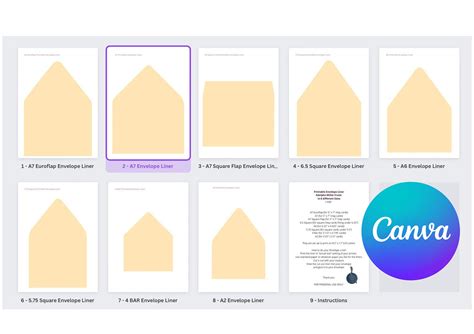 Canva Envelope Liner Template