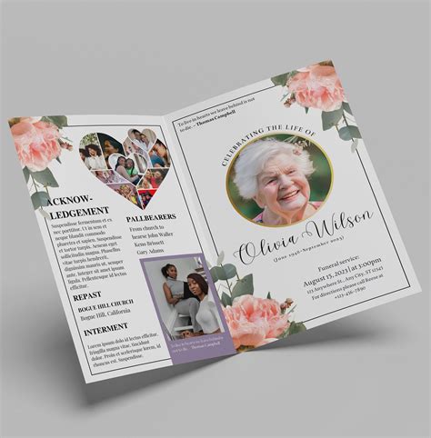 Canva Funeral Program Template