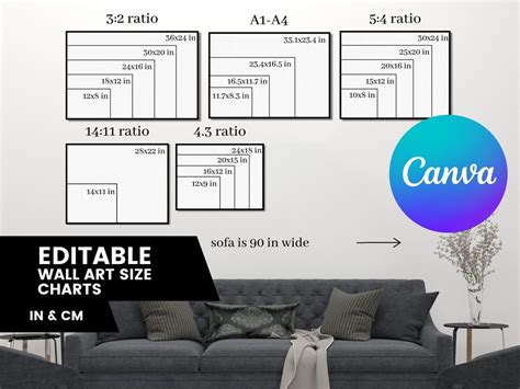 Canva Size Chart