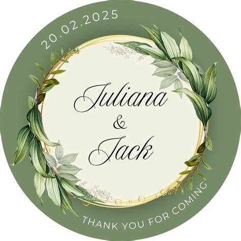 Canva Wedding Label