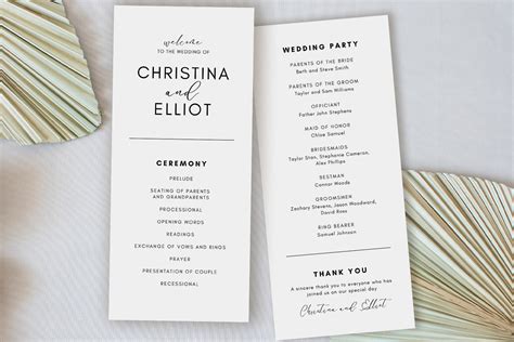Canva Wedding Program Template