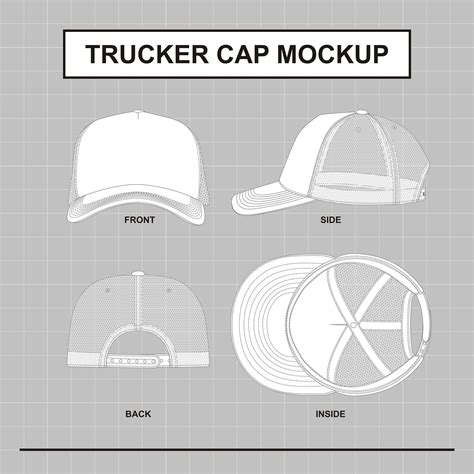 Cap Mockup Trucker Template