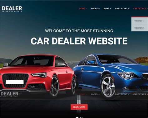 Car Dealer Website Template Free