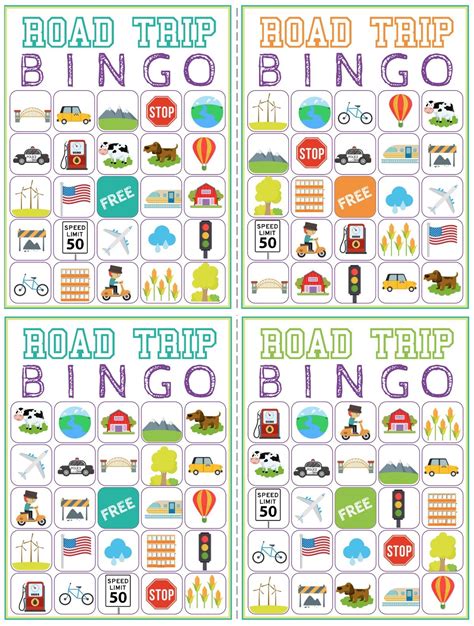 Car Trip Bingo Printable