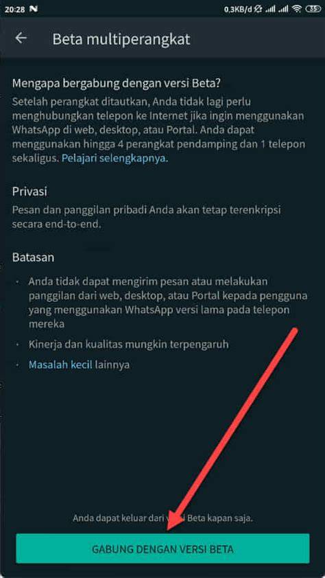Cara Gabung WhatsApp Beta