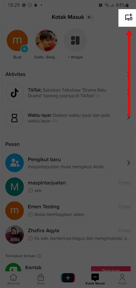 Cara Mengirim DM TikTok