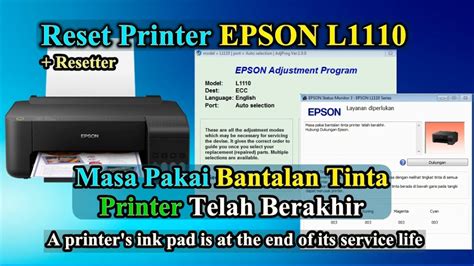Cara Reset Printer Epson L1110 yang Mudah dan Efektif