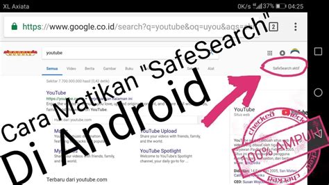 Cara membuka SafeSearch di Google di HP/smartphone