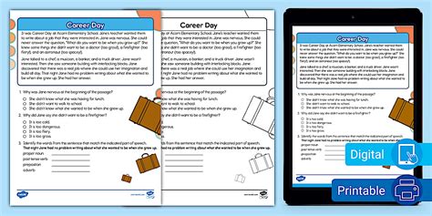 Career Day Reading Passage