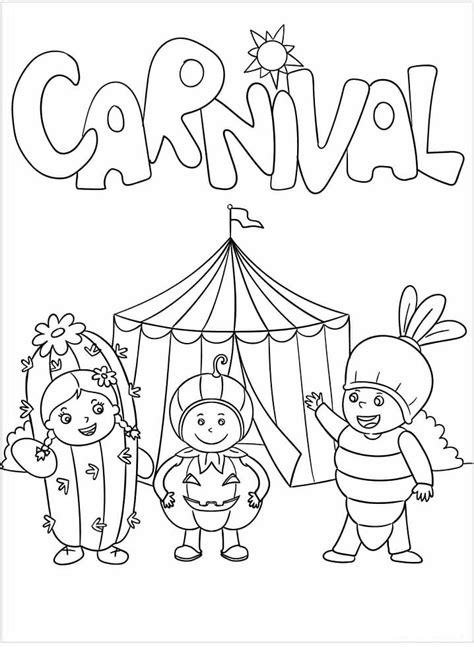 Carnival Printable Coloring Pages