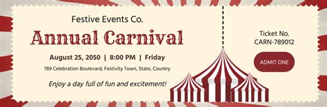 Carnival Tickets Template