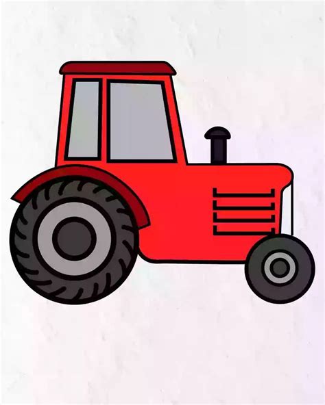 Cartoon Tractor Drawing