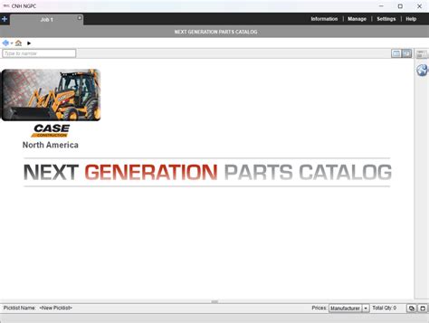 Case Next Generation Parts Catalog