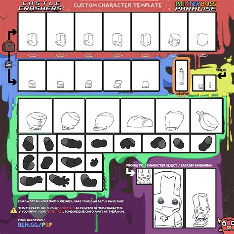 Castle Crashers Custom Character Template