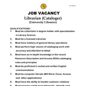 Cataloger Librarian Jobs