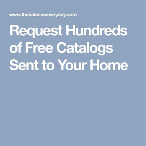 Catalogs Sent To Your Home