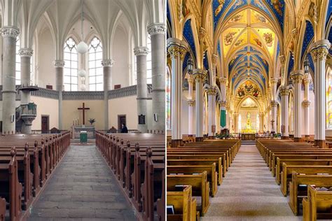 Catholic Cathedral and Protestant Church