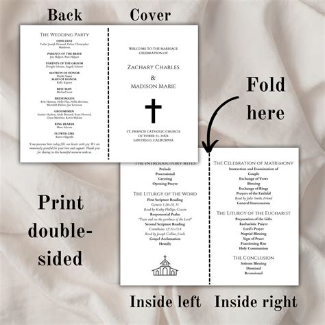 Catholic Ceremony Program Template