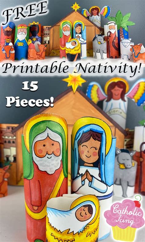 Catholic Icing Diy Printable Nativity For Kids