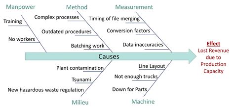 Cause and effect diagram