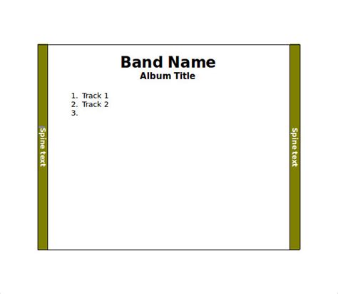 Cd Jewel Case Template Word