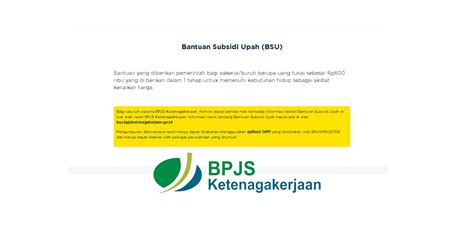 Cek Status BSU BPJS Ketenagakerjaan