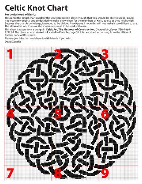 Celtic Knot Knitting Chart