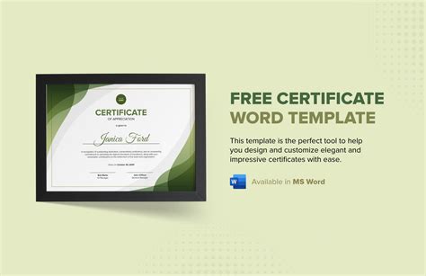 Certificate Template In Word