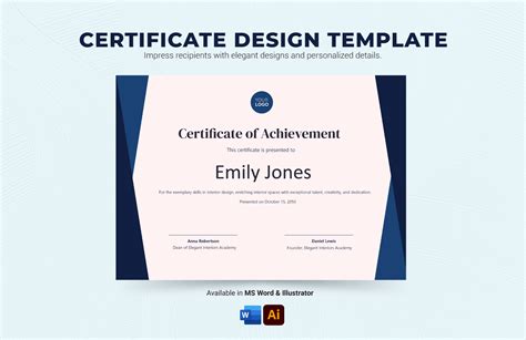 Certificate Templates For Illustrator