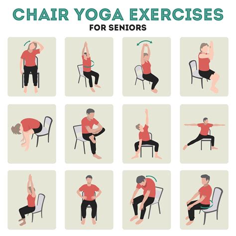 Chair Yoga Exercises For Seniors Printable