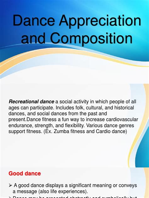 Challenges in Dance Appreciation