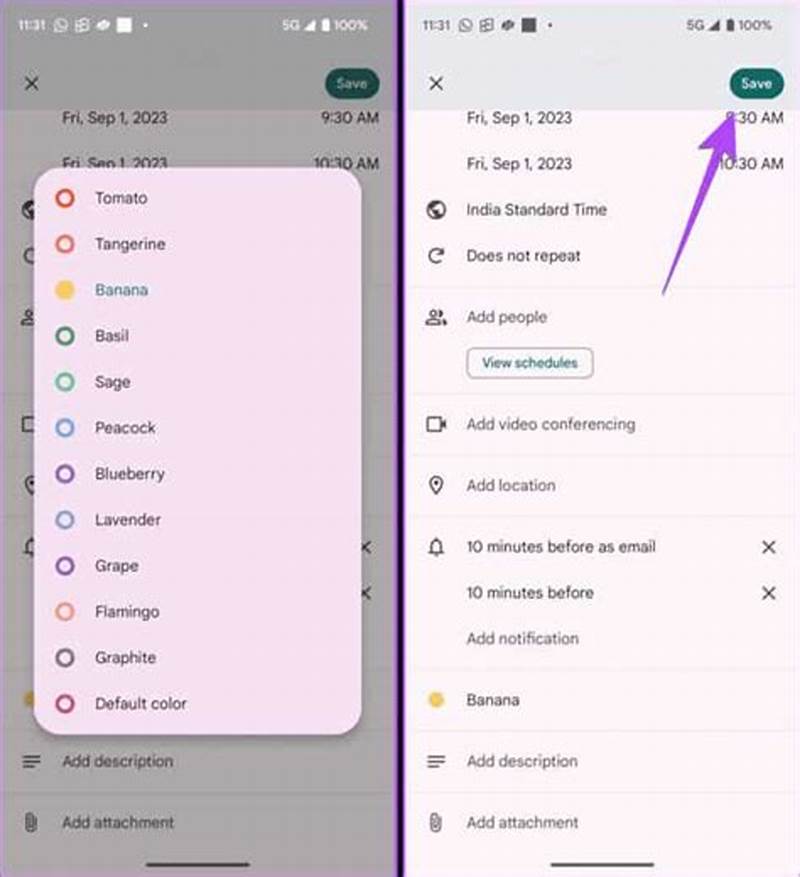 Change Calendar Widget Color Android