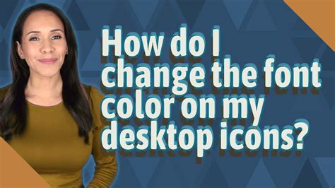 Change Desktop Icon Font Color