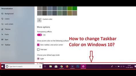 Change Taskbar Color Fade