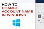 Change Your Account Name