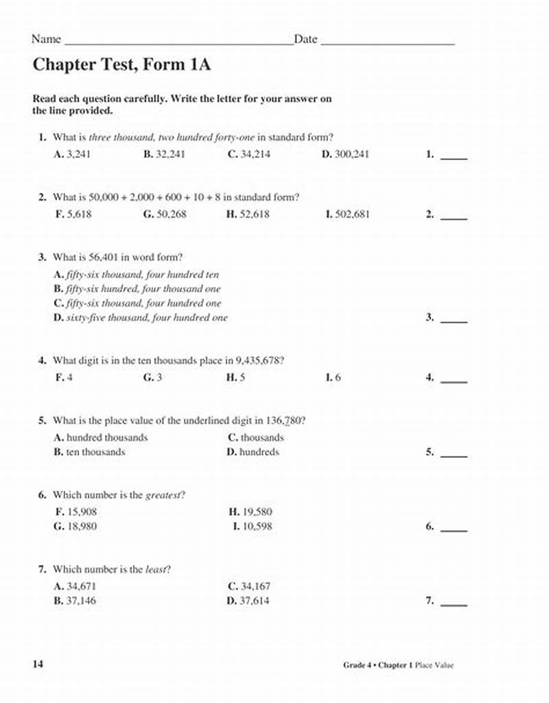 Chapter Test Form A Chapter 11