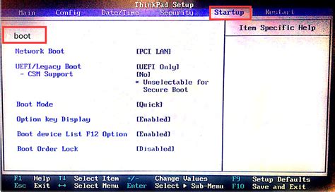 Check Boot Order in BIOS