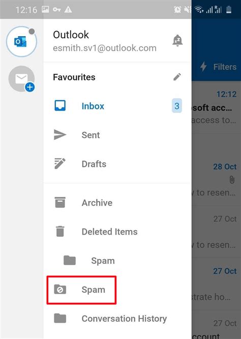 Check Spam Folder