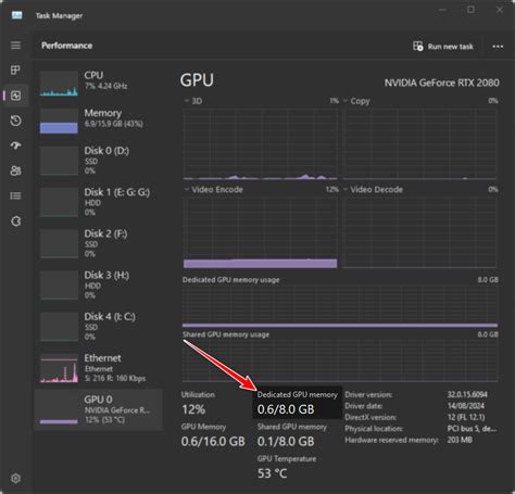 Checking VRAM in Task Manager
